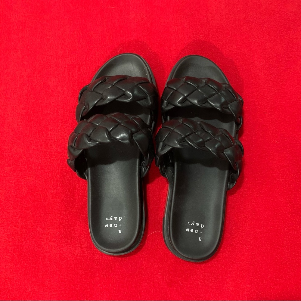 A new day black sandals